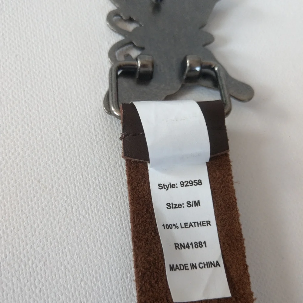 Oshkosh boho brown butterfly belt, Size S/M